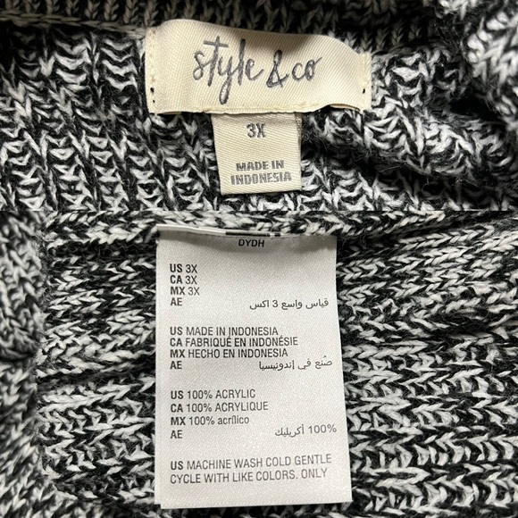Style & Co Plus Winter Wht Pullover, 3X - Picture 10 of 10